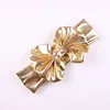 50st Metal Color Senaste Bow Hair Band Bronzing pannband Baby Metallic Big Bow Elastic pannband Vintage Head Wrap Hair Accessories5412749