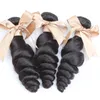 Pacotes de cabelo brasileiro feminino de cabelo cabeleireiro cabelo humano virgem não processado top qualidade cor natural trama dupla onda solta bellahair