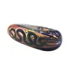 Mini-pipe à rouleau compresseur portable Rasta Stripe : pipe à main en verre pour le plaisir de fumer