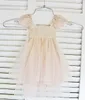 Rue del Sol Blush Flower Girl Dress French Lace와 Silk Tulle Dress를위한 딸 홍당무 공주 드레스 Blush Tutu283v