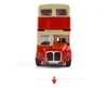 MZ Diecast Alloy London Double-decker Bus Model Toys, Tour Bus, 1:32 with Light Sound, Pull-back, Ornament, Xmas Kid Birthday Gift, Collect