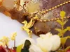 Gul guldpläterad häst Hänge Halsband för kvinnor, Designer 2016 Nya Pendish Wave Chains Bröllopsmycken, Gratis frakt