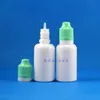 Flacon compte-gouttes de 30ML, LDPE blanc, opacité, Double bouchon anti-vol, sécurité enfant, bouteilles de 100 pièces