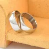 Width 4MM Stainless Steel Band Rings For Women Men Lover Couple Fashion Love Wedding Party Jewelry