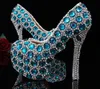 Beautiful Fashion Custom Made Pink Wedding Shoes for woman Rhinestone Bridal Dress Shoes Lady High Heel Party Prom Shoes