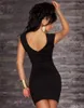 Rouge noir bleu fibre de Polyester lingerie Sexy taille M XL XXL femmes sans manches robe clubwear Mini Dress7905565