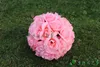 15 CM de diámetro Nuevo Cifrado artificial Flor de seda rosa Bolas de besos Bola colgante Adornos de Navidad Decoraciones para banquetes de boda Suministros