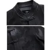 Herren Leder Faux Großhandel- 2021 Frühling Weiche Jacke Männer Jacken Chinesischen Stil Stickerei Drachen Männlich Business Casual Mäntel1