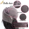 Bella Hair Roll Curly Side Part Bob Full Lace Wig Human Hair Glueless Lace Frontal Wig Pre Plucked Ready to Go Short Wave Wigs For Women Hair Goal Amazing 200% Density