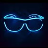 Gafas el simples El Wire Fashion Neon LED Light Glow Gafas de sol Rave Costume Party DJ Bright SunGlasses6888055