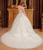 Custom Made 2019 Luksusowy A-Line Suknia Ślubna Zroszony Kryształ Gorset Koronki Krawędzi Sweetheart Wiosna Suknie Ślubne Vintage Brides
