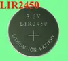 300pcs per lot 3.6V LIR2450 Rechargeable Coin button cell battery 120mAh