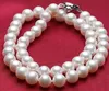 Buy Pearls Jewelry 9-10mm nearly flawless white circle of natural seawater pearl necklace 18inch most suitable gifts Beaded N244z