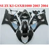 Kit de carenagem ABS de alta qualidade para SUZUKI GSXR 1000 K3 k4 2003 2004 GSX-R1000 03 04 todas as carenagens preto brilhante conjunto BP45