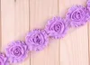 2,5 "flor de gasa elegante adorno de flores desgastadas rosetas deshilachadas DIY accesorios para el cabello de bebés y niños 10 yardas/lote BY0000