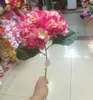인공 수 국 꽃 80cm / 31.5 "가짜 실크 중앙 수 지 단일 수 국 6 색 홈 파티 장식 꽃 SF015