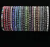 2017 22Colors 2Lengths Färgglada våren 1-rad Rhinestone Crystal Armband Silverpläterad Tennis Hot Sälj Fashion Smycken