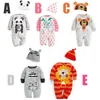 wholesale newborn baby clothes cute animal modelling toddler costume cotton long sleeve with hat baby jumpsuit 3pcs/lot 0-3age ab186