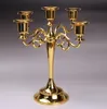 Nieuwe metalen kaarshouders 5-armen / 3-armen kaarsstandaard bruiloft decoratie kandelabra centerpiece Candlestick zilver / goud kd1