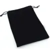 Hot Selling Wholesale Black Drawstring Velvet Pouch Bag for Jewelry Two Size are Available