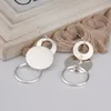 Gloednieuwe Sterling Verzilverd Dual Sand O Oorbellen DFMSE012, Dames 925 Zilveren Dangle Kroonluchter Oorbellen 10 Pairs Veel