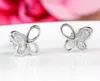 diamond butterfly stud earrings