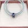Andy Jewel Authentic 925 Sterling Silver Beads Royal Blue Galaxy Charms Fits European Pandora Style Smycken Armband Halsband 796361NCB