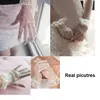 Special Vacker Short White Tulle Bridal Glove Wedding Bride Gloves också för Women039S Formal Prom Gloves8601893