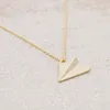 10шт золотой серебряный серебряный ожерелье для самолета оригами ожерелье
