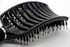 Boar Bristle Hair Brush Nylon Detangling Pins and 100% Natural Boar Bristles for Hair Oil Distribution. Curved for Vented For Faster Drying