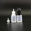 Lot 100 Pcs 5 ML LDPE Plastic Dropper Bottles With Child Proof Safe Caps and Tips long nipple