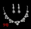 12 Style Rhinestone Crystal Drop Necklace Earring Plated Jewelry Set For Wedding Bridal Jewelry5989261