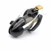 Male Chastity Device Top quality PU Electric Shock Chastity Cage Electric Shock Stimulate Cock Cage Penis Ring Lock Sex Toy