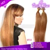 Indisk Remy Hair Rak Human Hair Extension 20inch 24inch Micro Ring Länkar Hårförlängningar (10 färger tillgängliga) 100g / pc Greatem