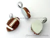 10 pièces bricolage strass football américain pendentif breloques 15x15mm ajustement bricolage collier porte-clés s téléphone bande bricolage Bracelet HC359248Y