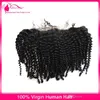 Mongolian Human Hair Lace Frontal Closure Free Parting Kinky Curly 13X4 Ear to Ear Lace Frontal 100% Human Hair Lace Fontal Hair Pieces