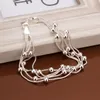 Gratis frakt med spårningsnummer Toppförsäljning 925 Silver Armband Light Bead Snake Chain Armband Silver Smycken 20st/Lot Cheap 1793