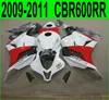 Injection molding high quality bodywork fairings for Honda CBR600RR 2009 2010 2011 white red black fairing kit CBR 600RR 09 10 11 YR76