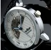 Relojes de Marca Hombre Lujo Gagnant des hommes Gold Skeleton Hand Wind Mechanical Watchs en cuir bracelet décontracté.