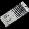 Atacado-8 pcs manicure pintura conjunto de ferramentas de cristal esculpido fototerapia puxar chien escova caneta zebra atacado # m01907