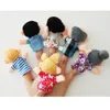 180pcslot Velvet Family Finger Puppet 6 People Cloth Toy Helper Doll Soft Plush Educatfor Dolls1889613