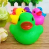 6 kolorów urocze pvc kaczka dziecięca zabawki do kąpieli woda dźwięki gumowe kaczki dzieci kąpiel pływanie