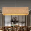 Willlustr прямоугольник ручной плетеный подвесной светильник столовой гостиной подвесной светильник отеля зал ресторана лаунж-бар кафе висит освещение