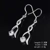 الموضة نماذج الانفجار الجميلة في أوروبا وأمريكا أزياء اللمعان الملتوية مع Diamond 925 Silver Earrings Silver Silver Strains 1209