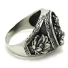 2pcs Fast Shipping Hot Selling Ganesh Ring 316L Stainless Steel Fashion Jewelry Cool Biker Lotus Ganesh Ring