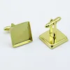 BeadSnice Cufflink Onderdelen met 18mm Square Bezel-instelling voor uw manchetkoppeling Making Brass ID 10040