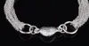 Free Shipping with tracking number Top Sale 925 Silver Bracelet Multi-line thin chain Heart Bracelet Silver Jewelry 10Pcs/lot cheap 1598