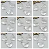 50pcs argento placcato ti amo fino alla luna e ritorno a forma di cuore charms braccialetti adatti sorella papà figlio mamma 14x18mm