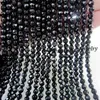 4mm Faceted Black Agate Koraliki półszlachetne kamień dla DIY 5 Strands Hurtownie (100 sztuk / Strand)