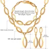 Women's 18K Real Gold/Platinum Plated Costume Jewelry Sets Chain Necklace Bracelet Cubic Zirconia Drop Earrings